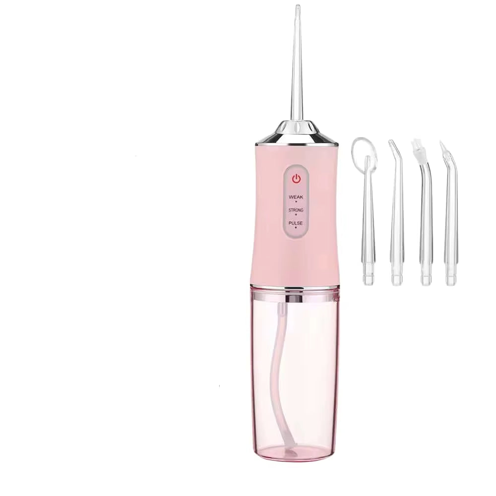 Experience Ultimate Dental Care Anywhere: Powerful USB Rechargeable Oral Irrigator with 3 Cleaning Modes and 4 Versatile Nozzles